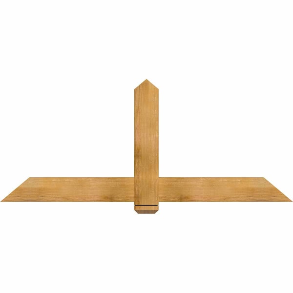 Ekena Millwork Eugene Rough Sawn Timber Gable Bracket, Western Red Cedar, 72"W x 30"H x 2"D x 6"F, 10/12 Pitch GBW072X30X0206EUG00RWR - main